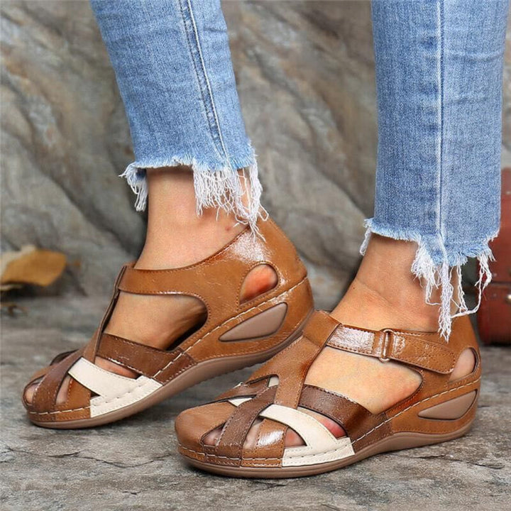 Olivia | Women Spring Colorblock Closed Toe Sandals