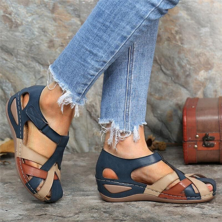 Olivia | Women Spring Colorblock Closed Toe Sandals